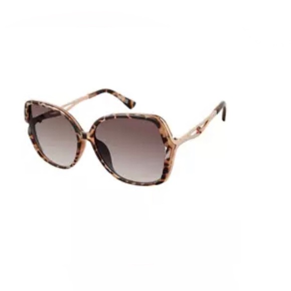 Jessica Simpson‎ J6265 TORTOISE Oval Metal Temple Sunglasses new - Picture 1 of 2